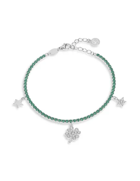 Comete Bracciale Tennis in Argento Quadrifoglio | Agold