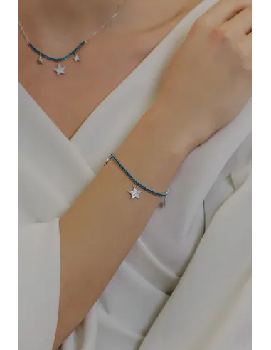 Comete Bracciale Tennis in Argento Stella