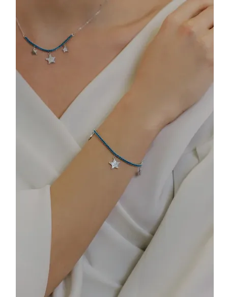 Comete Bracciale Tennis in Argento Stella