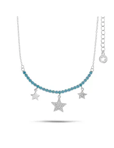 Comete Girocollo Tennis in Argento Stella