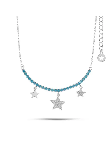 Comete Girocollo Tennis in Argento Stella