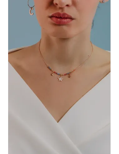 Comete Girocollo Tennis in Argento Stella | Agold