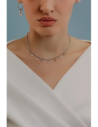 Comete Girocollo in Argento Stella
