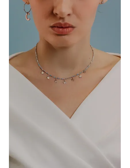 Comete Girocollo in Argento Stella