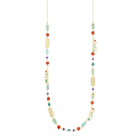 NIVY Collana lunga con corallo e ametista - Amira | Agold