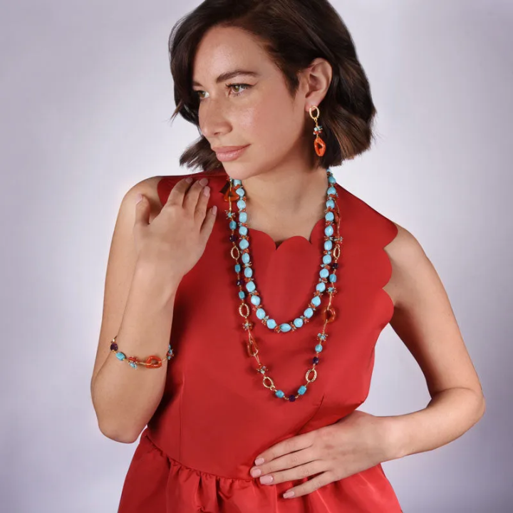 NIVY Bracciale con corallo centrale - Debbie
