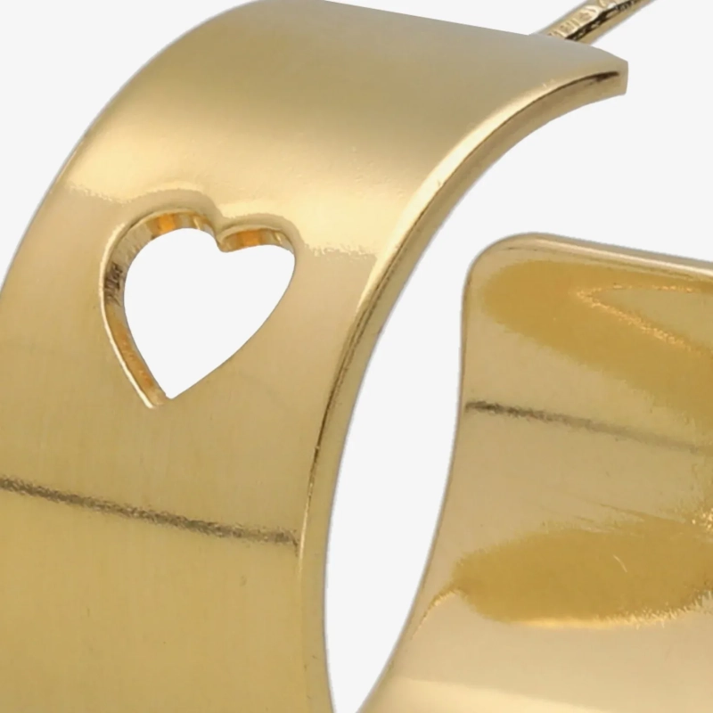 Victoria Cruz Orecchini a cerchio in argento cuore | Agold