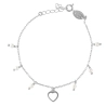 Victoria Cruz Bracciale in argento cuore cristallo