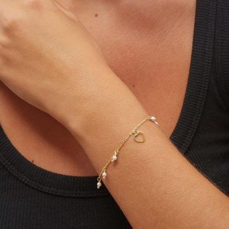 Victoria Cruz Bracciale in argento cuore cristallo | Agold