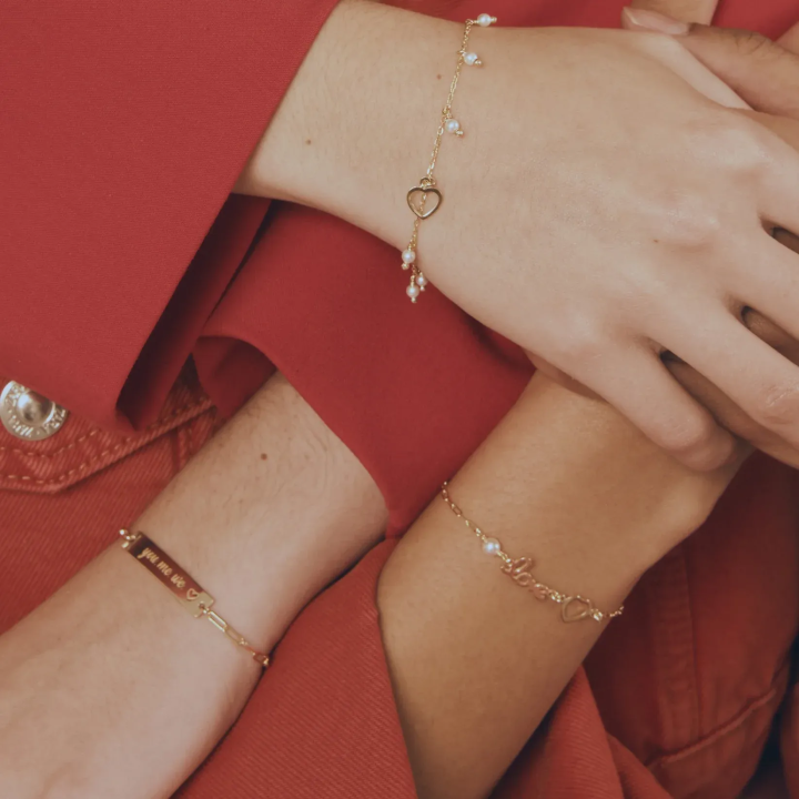 Victoria Cruz Bracciale in argento cuore cristallo