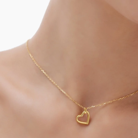 Victoria Cruz Collana corta in argento con cuore | Agold