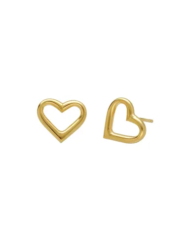 Victoria Cruz Orecchini a bottone in argento cuore | Agold