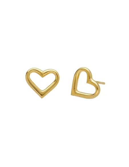 Victoria Cruz Orecchini a bottone in argento cuore | Agold