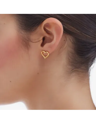 Victoria Cruz Orecchini a bottone in argento cuore | Agold