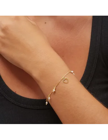 Victoria Cruz Bracciale in argento cuore cristallo | Agold