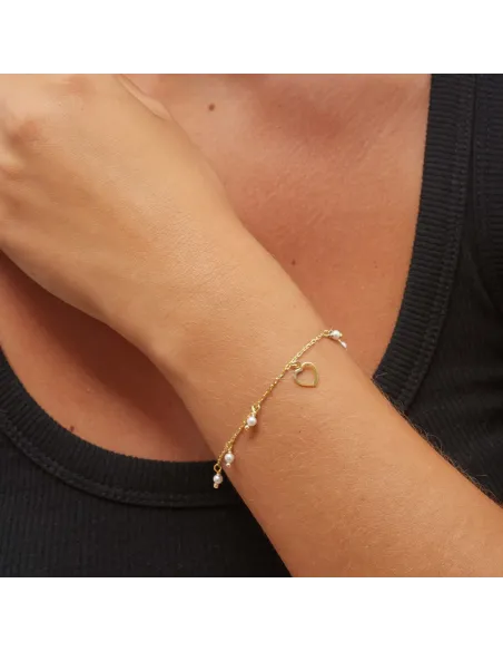 Victoria Cruz Bracciale in argento cuore cristallo | Agold