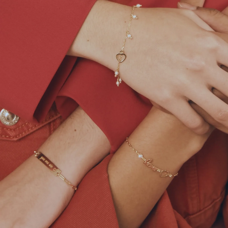 Victoria Cruz Bracciale in argento cuore cristallo | Agold