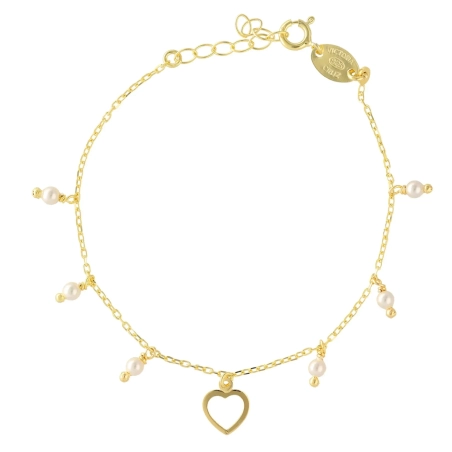 Victoria Cruz Bracciale in argento cuore cristallo | Agold