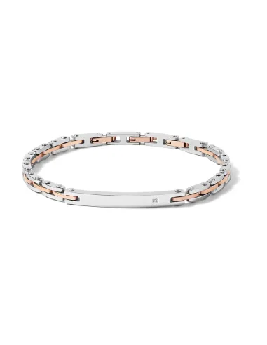 COMETE Bracciale in Acciaio Pvd rosè e zircone | Agold