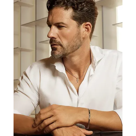 COMETE Bracciale in Acciaio Pvd rosè e zircone | Agold