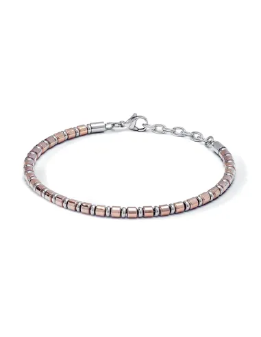 COMETE Bracciale in Acciaio, pvd rosè ed Ematite | Agold