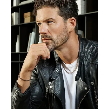 COMETE Bracciale in Acciaio, pvd rosè ed Ematite | Agold