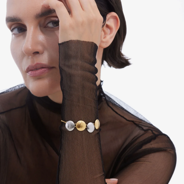 Victoria Cruz Bracciale a sfera in Argento