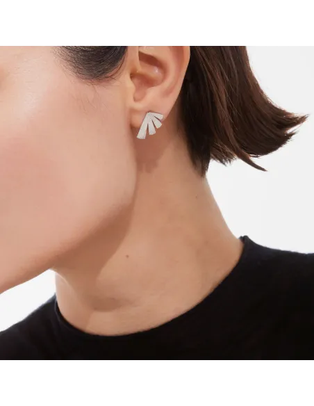 Elli Orecchini A Cerchio Creoli Mini Prezioso In Argento Sterling 925 - Foto 6