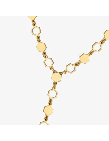 Victoria Cruz Collana corta esagonale in argento | Agold