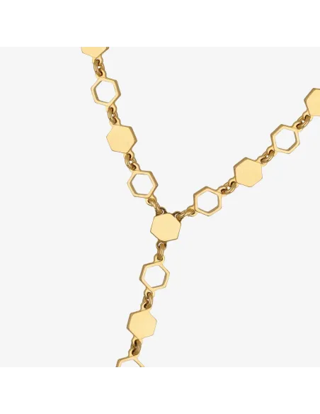 Victoria Cruz Collana corta esagonale in argento | Agold