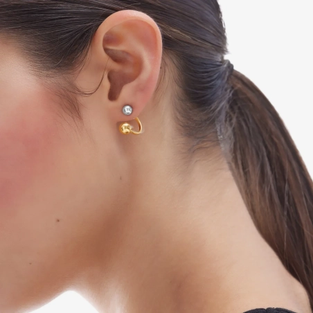 Victoria Cruz Orecchini corti a sfera in Argento | Agold