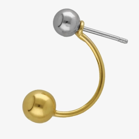 Victoria Cruz Orecchini corti a sfera in Argento | Agold