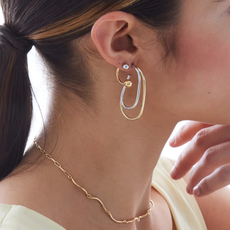 Victoria Cruz Orecchini corti a sfera in Argento | Agold