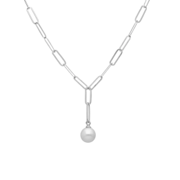 Victoria Cruz Collana corta in argento con perle
