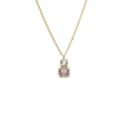 Victoria Cruz Collana corta in argento e cristalli