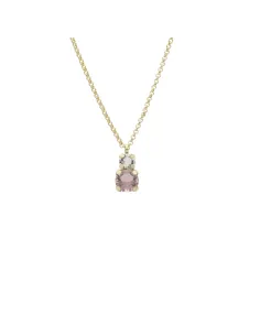 Victoria Cruz Collana corta in argento e cristalli