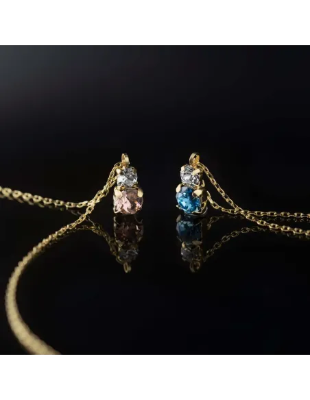 Victoria Cruz Collana corta in argento e cristalli | Agold