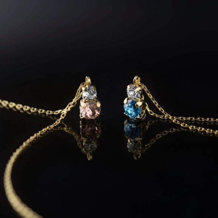 Victoria Cruz Collana corta in argento e cristalli