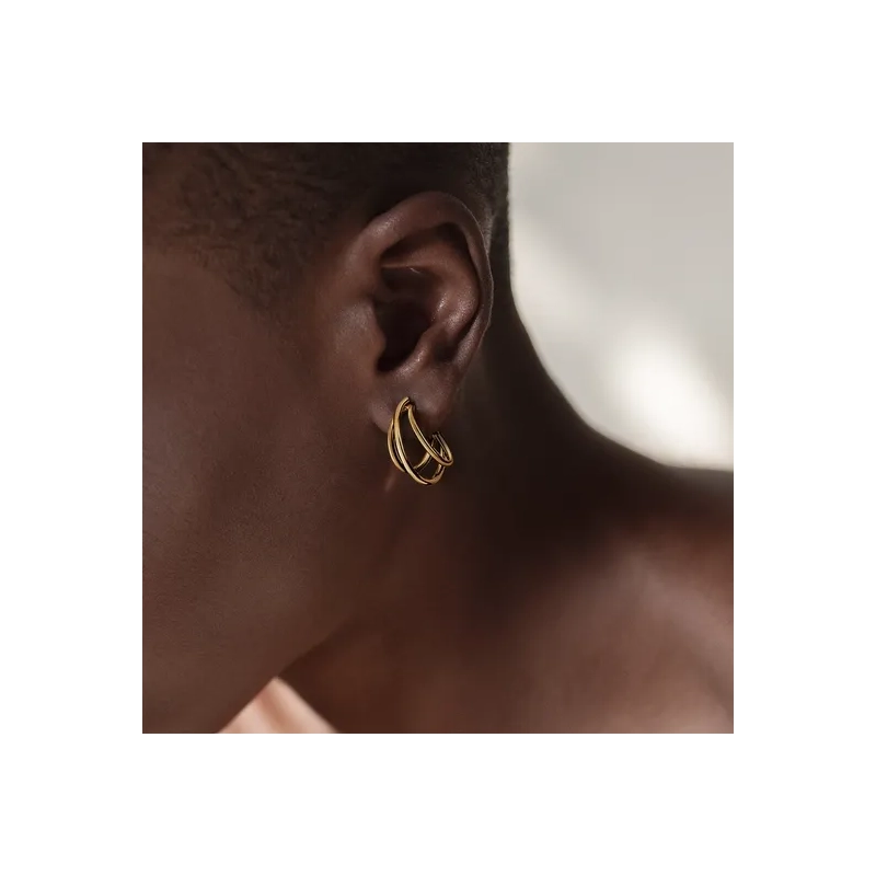 Lotus Silver Orecchini donna argento dorato | Agold