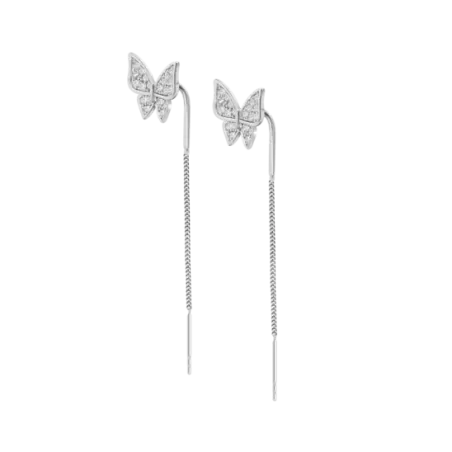 Lotus Silver Orecchini donna farfalla con zirconi | Agold