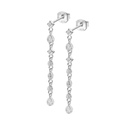 Lotus Silver Orecchini donna con zirconi