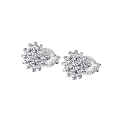 Lotus Silver Orecchini donna con zirconi