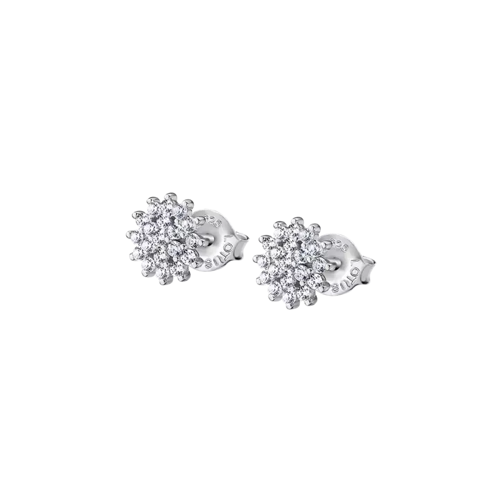 Lotus Silver Orecchini donna con zirconi