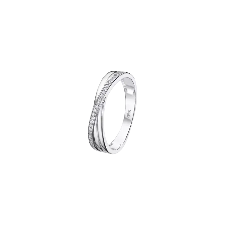 Lotus Silver Anello donna con zirconi