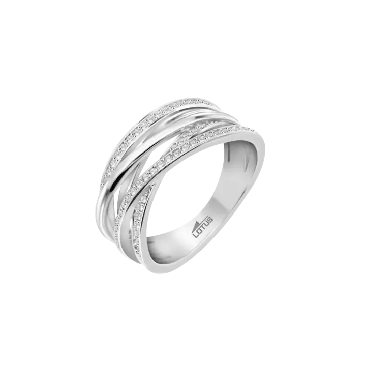 Lotus Silver Anello donna con zirconi