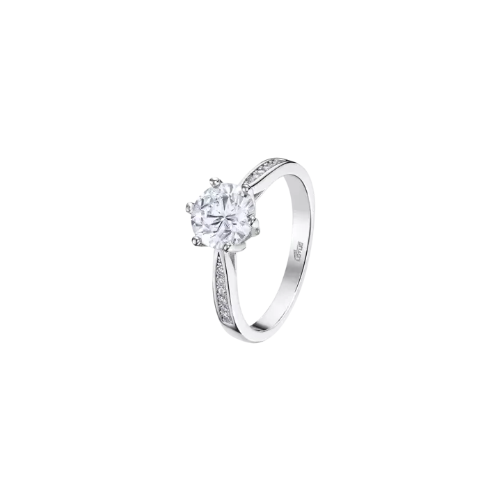 Lotus Silver Anello donna con zirconi