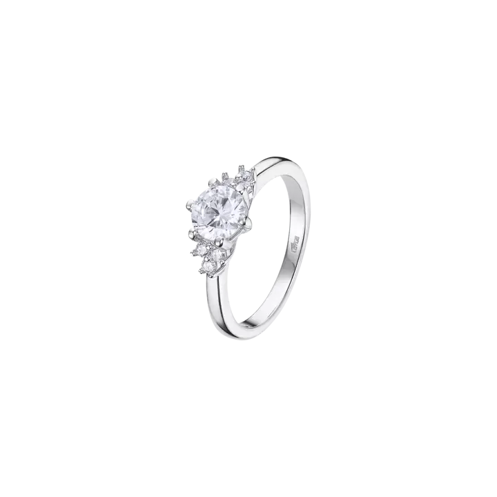 Lotus Silver Anello donna con zirconi