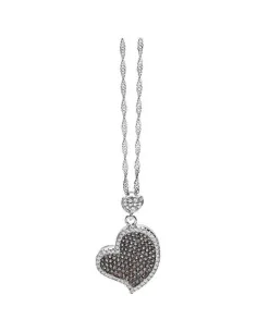 Ambrosia Argento Collana Cuore White Brown