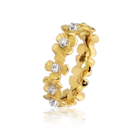 Luigi Quaglia Anello Fiori in oro e diamanti | Agold