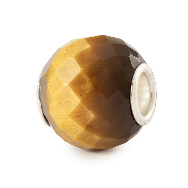 Trollbeads Occhio di Tigre Giallo Rotondo Sfaccettato | Agold